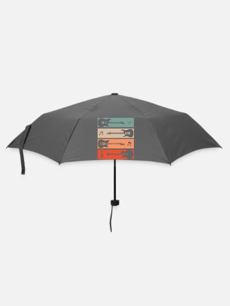 Lustiges Musiker - Regenschirm (klein) - Grau