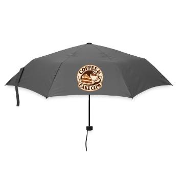 Kaffee und Kuchen Club vintage - Regenschirm (klein) - Grau - Vorne