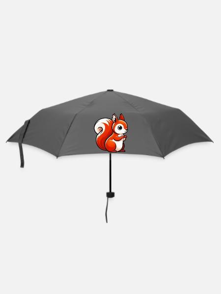 Eichhörnchen - Regenschirm (klein) - Grau