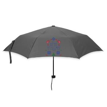Family, Christmas - Umbrella (small) - grey - Front
