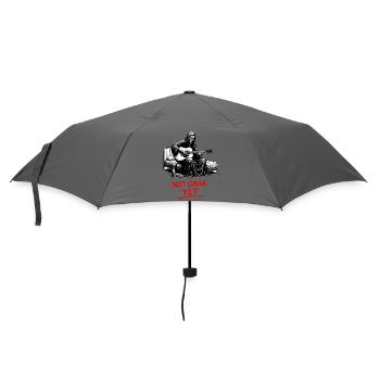 Noch Nicht Dunkel: Sensenmann Gitarrist - Regenschirm (klein) - Grau - Vorne