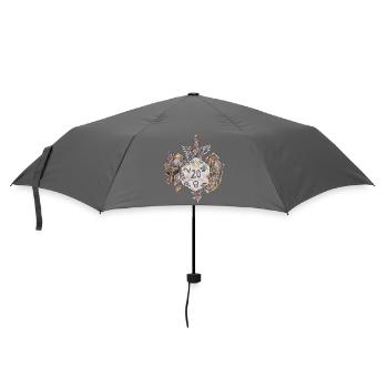 Rollenspiel Tabletop D20 Würfel Geschenk Paladin - Regenschirm (klein) - Grau - Vorne
