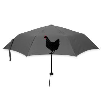 Chicken hen spotted - Umbrella (small) - grey - Front