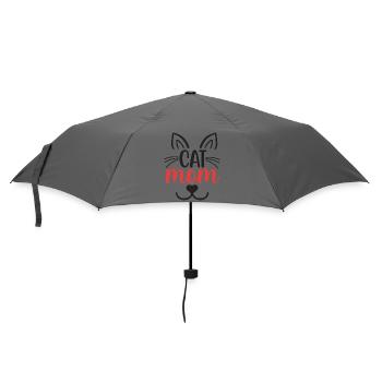 Katzen-Mama - Regenschirm (klein) - Grau - Vorne