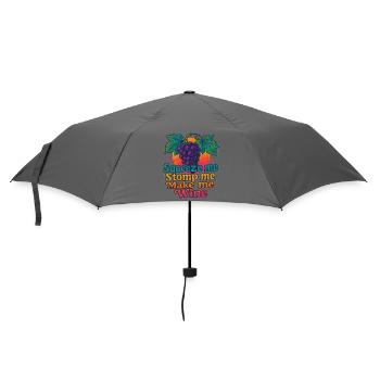 Grapes Squeeze Stomp Make Wine - Umbrella (small) - grey - Front