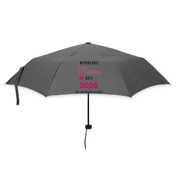 Werdende Mama 2026 - Schwanger Geschenk Baby - Regenschirm (klein) - Grau - Vorne