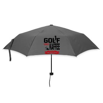 Golf Golfer Verein Golfspieler Verein Sport  - Regenschirm (klein) - Grau - Vorne
