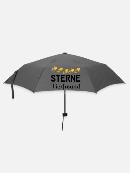 Sterne Tierfreund Geschenk - Regenschirm (klein) - Grau