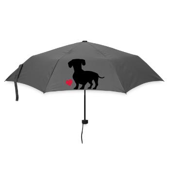 Dackel - Regenschirm (klein) - Grau - Vorne