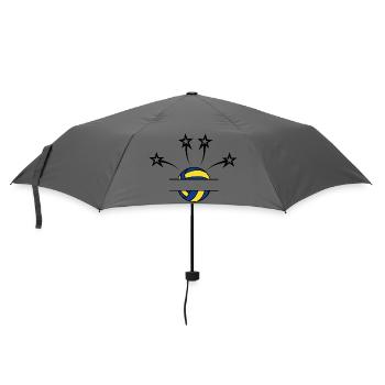 Ball, Volleyball mit Balken für Text - Regenschirm (klein) - Grau - Vorne