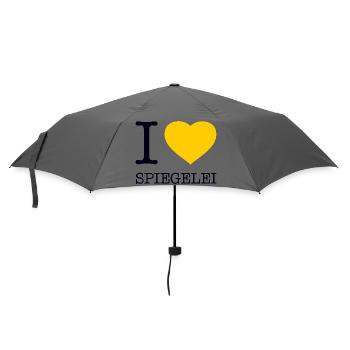 I love Spiegelei - Regenschirm (klein) - Grau - Vorne