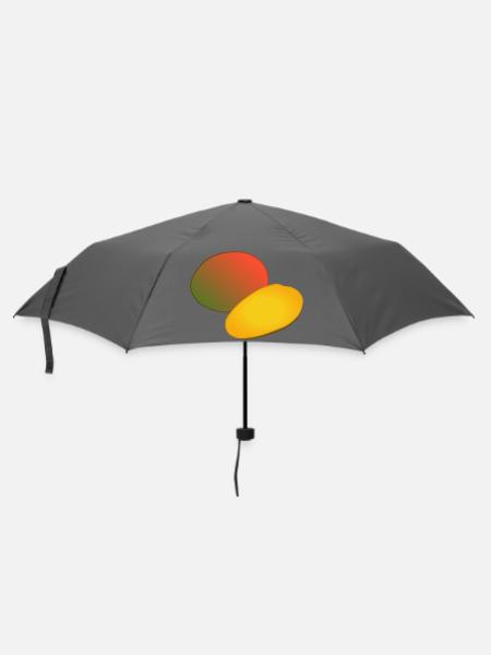 Tropischer Mango-Duo-Farbverlauf - Regenschirm (klein) - Grau