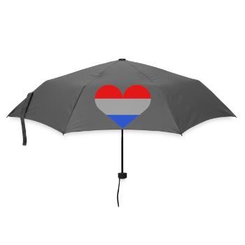 Luxembourg flag in the shape of a heart - Umbrella (small) - grey - Front