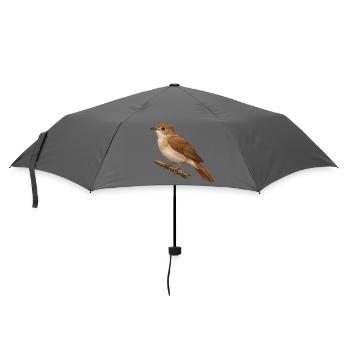 Nachtigall - Regenschirm (klein) - Grau - Vorne