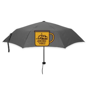 Wanderlust Tasse Kompass Logo - Regenschirm (klein) - Grau - Vorne