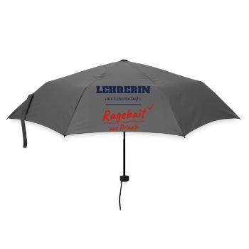 Lehrerin aus Leidenschaft Ragebait Jugendwort 2026 - Regenschirm (klein) - Grau - Vorne