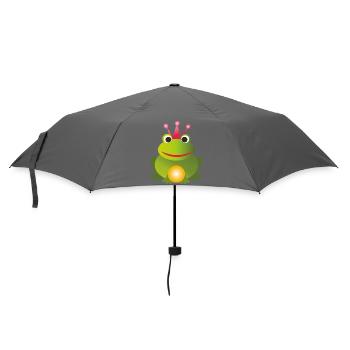 Prince grenouille - avec couronne rose et boule dorée - Parapluie standard - bruyère - Devant