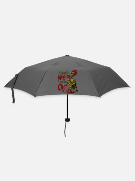 Tabletop Goblin mit Pinsel - Regenschirm (klein) - Grau