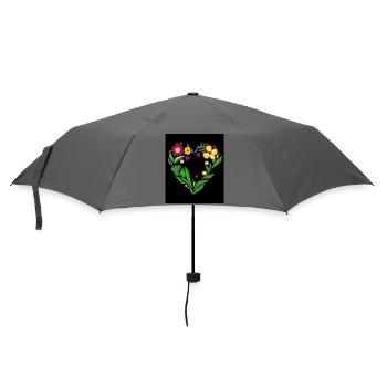 Herz - Regenschirm (klein) - Grau - Vorne
