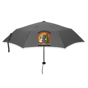 Feuerfeder Gans gegen Kaktus - Regenschirm (klein) - Grau - Vorne
