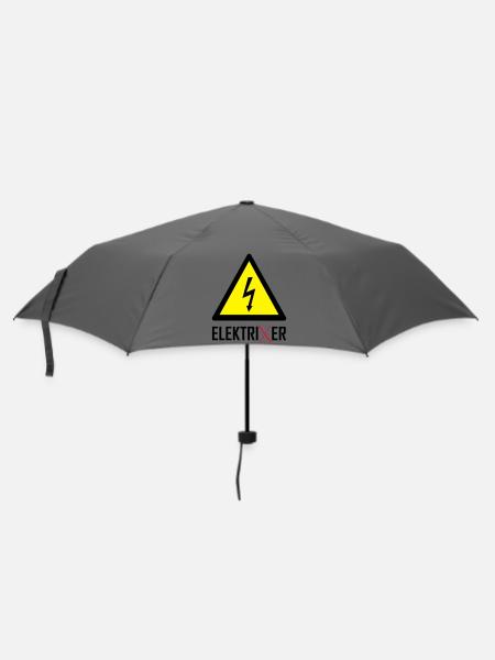ElektriXer Elektriker Blitz Pfeil - Regenschirm (klein) - Grau