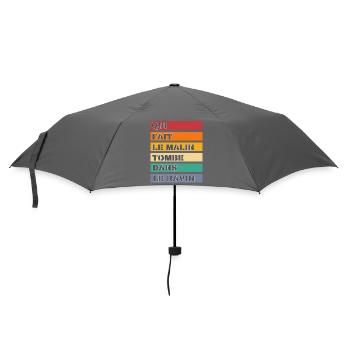 Qui fait le malin tombe dans le ravin - Dicton FR - Parapluie standard - bruyère - Devant