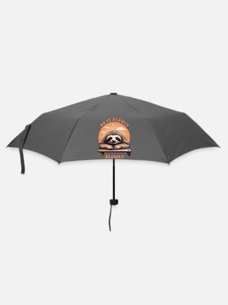 Langsames Faultier - Regenschirm (klein) - Grau