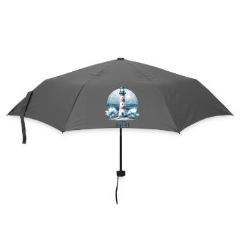 Ich brauche Meer Zeit Geschenk - Regenschirm (klein) - Grau - Vorne