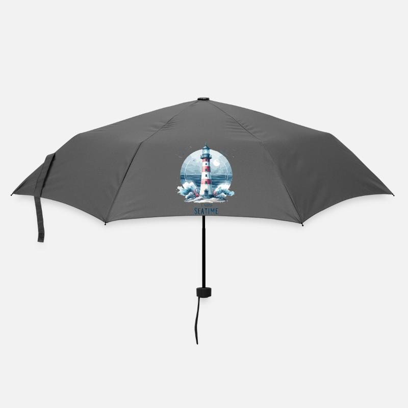 Ich brauche Meer Zeit Geschenk - Regenschirm (klein) - Grau