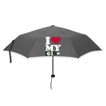 I love my beer - Umbrella (small) - grey - Front
