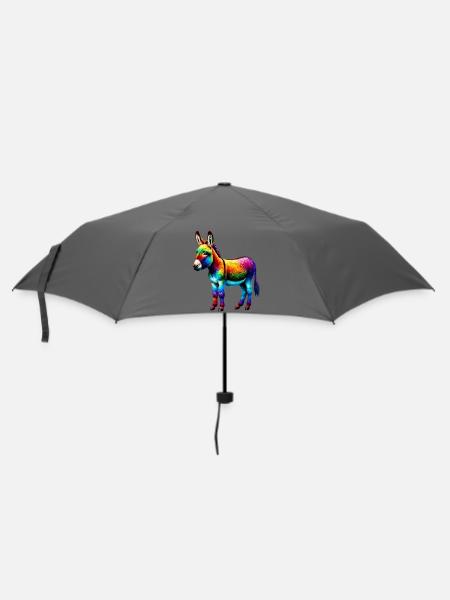 Esel-Maultier - Regenschirm (klein) - Grau