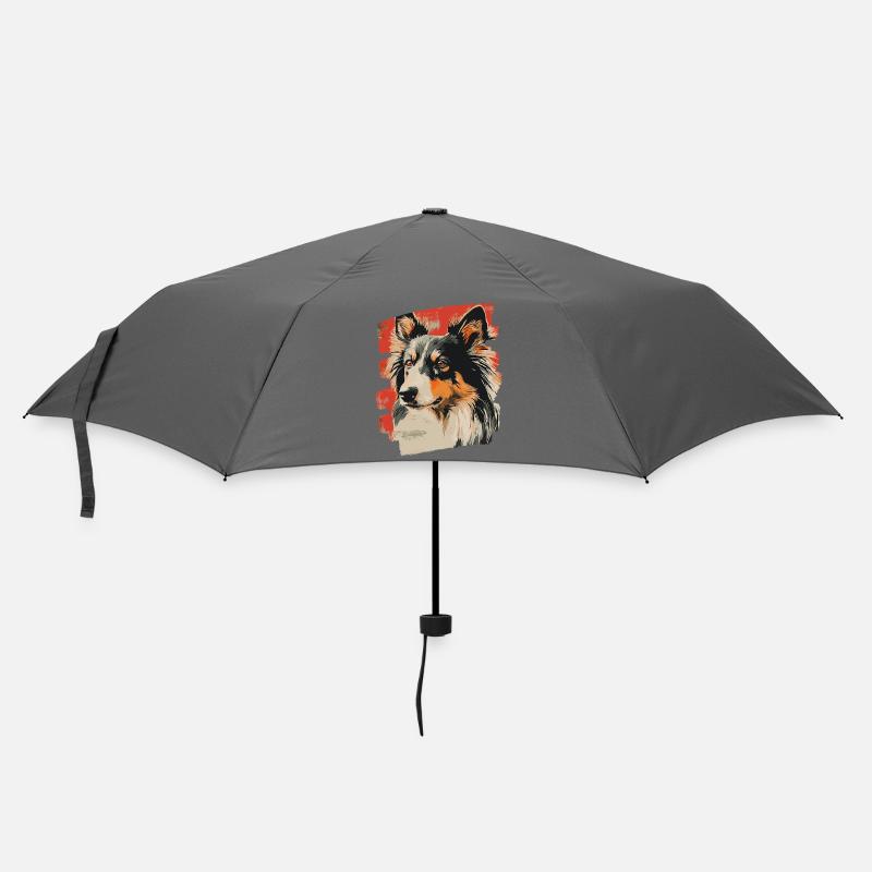 Collie - Regenschirm (klein) - Grau