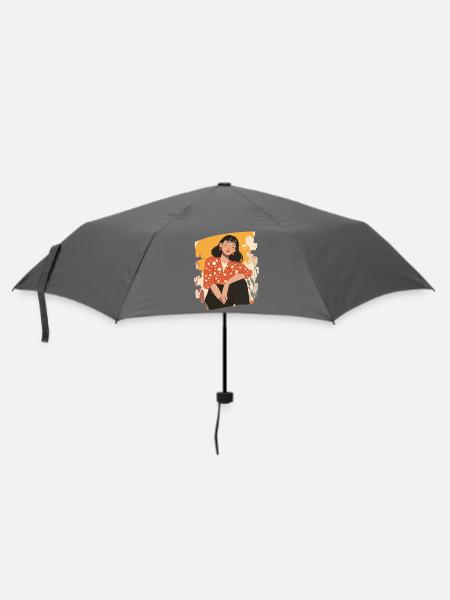 Relax Meditation Selfcare Me-Time - Regenschirm (klein) - Grau