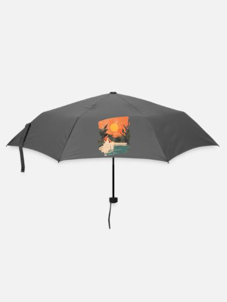 Relax Meditation Selfcare Me-Time - Regenschirm (klein) - Grau