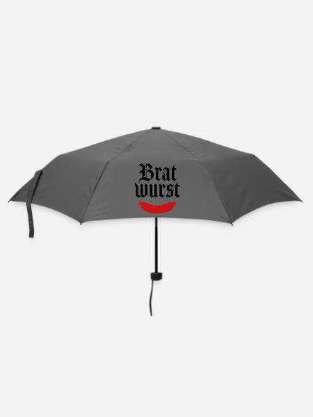 Bratwurst - Regenschirm (klein) - Grau