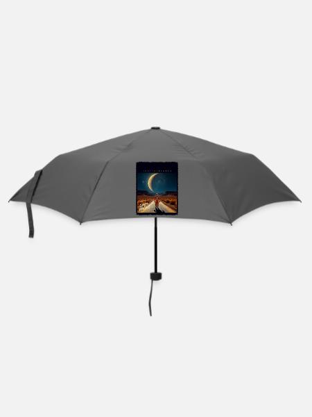 Straße zum Mond: Wüstenastronaut - Regenschirm (klein) - Grau
