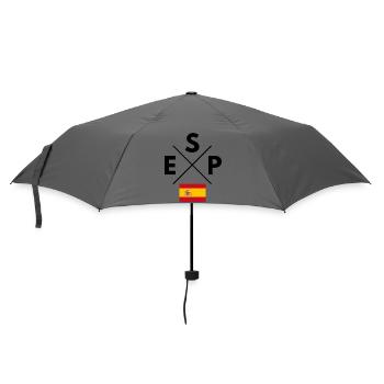 Spanische Flagge Wappen Design - Regenschirm (klein) - Grau - Vorne