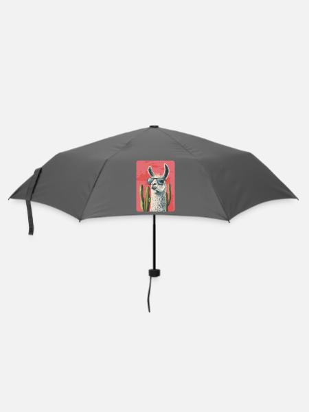 Lama - Regenschirm (klein) - Grau