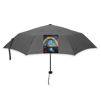 Rainbow Van Gogh Style Starry Night - Umbrella (small) - grey - Front