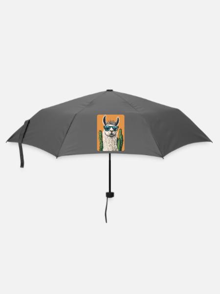 Lama - Regenschirm (klein) - Grau
