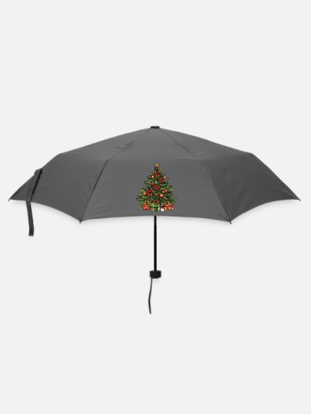 Tanne Xmas Weihnachten - Regenschirm (klein) - Grau