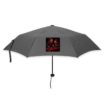 Creepy Christmas Zombie Elf Skeleton Horror - Umbrella (small) - grey - Front