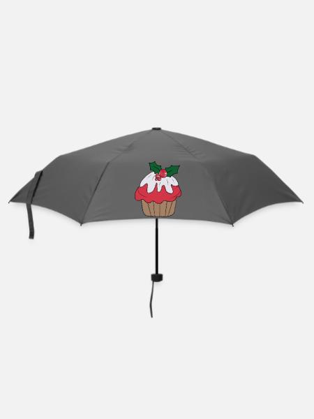 Weihnachtsmuffin - Regenschirm (klein) - Grau