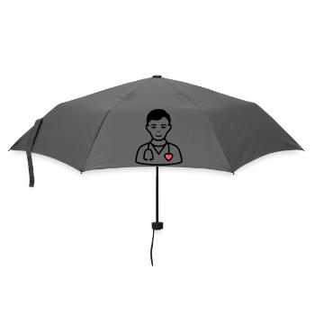 Friendly Doctor | Medicine with a heart - Umbrella (small) - grey - Front