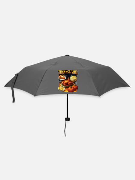 Thanksgiving - Regenschirm (klein) - Grau