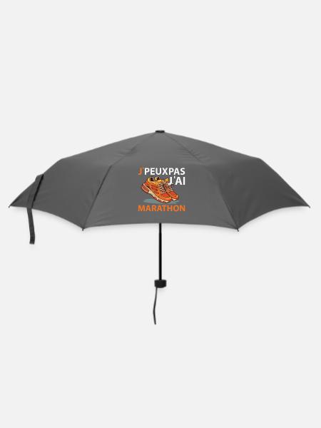 Ich kann nicht, ich Marathon - Regenschirm (klein) - Grau