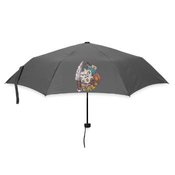 Rollenspiel Tabletop D20 Würfel Geschenk Dieb Raub - Regenschirm (klein) - Grau - Vorne