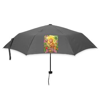 Tropical Monkey Sip on Paradise - Umbrella (small) - grey - Front