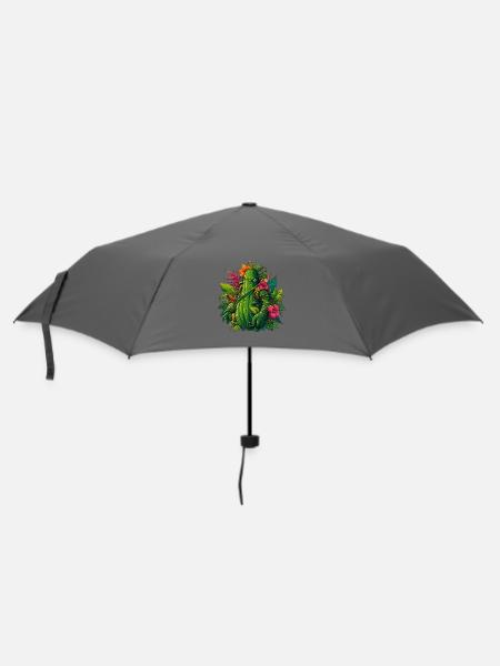 Zucchini Übeltäter im Blattgewand - Regenschirm (klein) - Grau