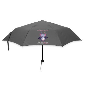Ich erinnere mich an alles – ADHS-Fledermaushumor - Regenschirm (klein) - Grau - Vorne